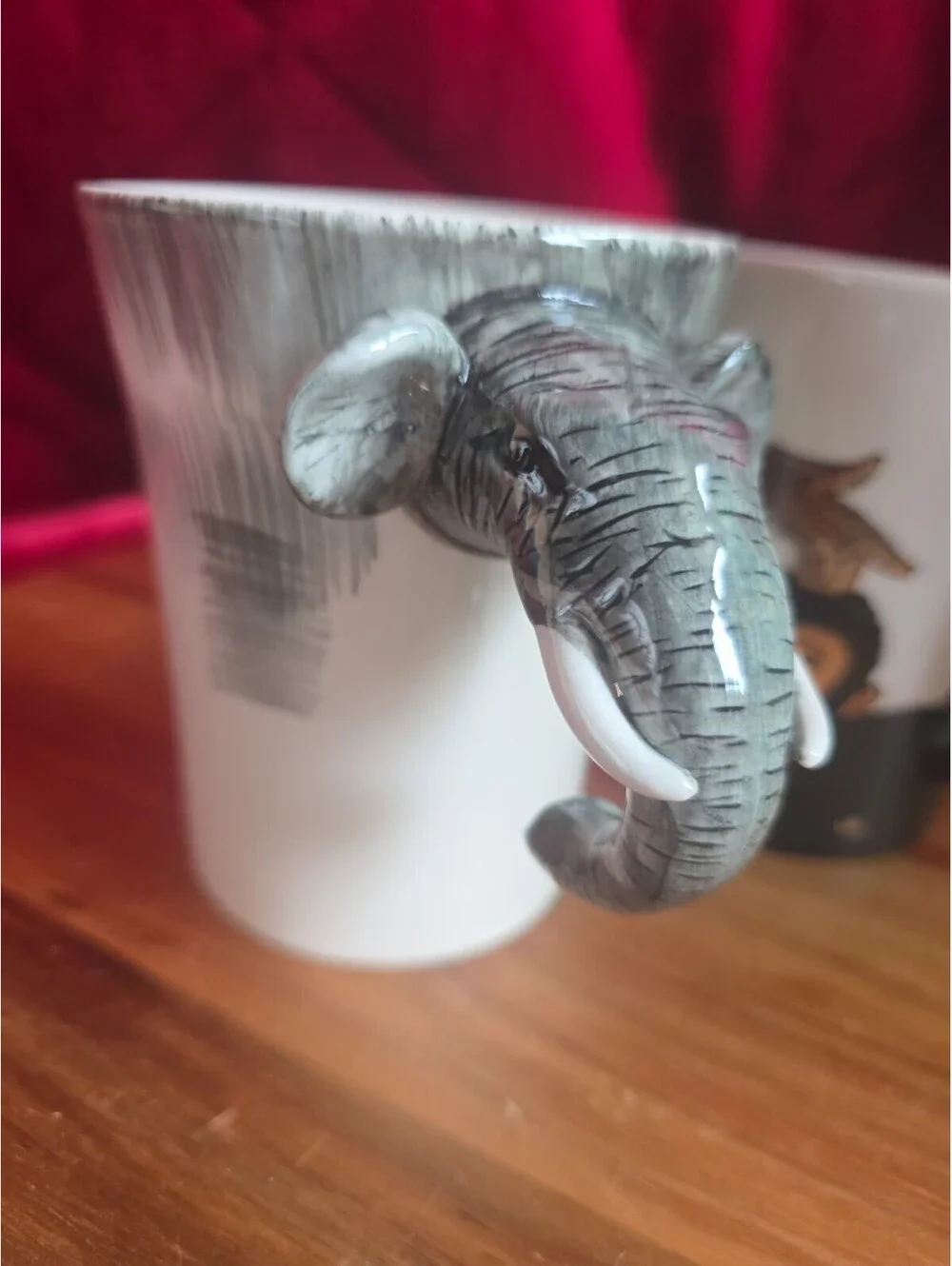 Pier 1 Monkey Mug & Pier 1 Elephant Mug Vintage Lot Of 2 Pier 1 Safari Animals